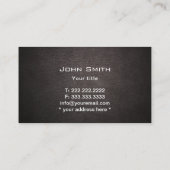 Nauwe kasten wiel elpeulend donkerleder visitekaartje (Achterkant)