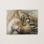 Nauwe kat (focus op oog) legpuzzel (Horizontaal)