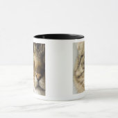 Nauwe kat (focus op oog) mok (Midden)