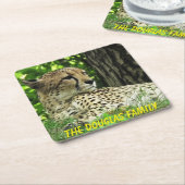 Nauwe Leopard Kartonnen Onderzetters (Schuin)