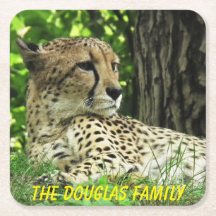 Nauwe Leopard Kartonnen Onderzetters