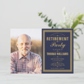 Nauwe marineblauw en goudfoto van de moderne Pensi Kaart (Staand voorkant)