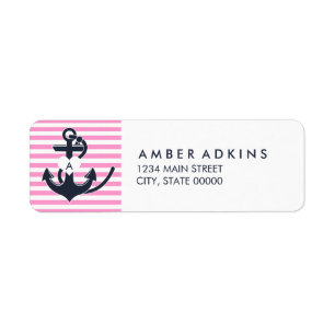 Nauwe monogram monogram retouradres label