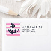 Nauwe monogram monogram retouradres label anker (Insitu)