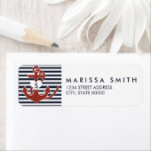 Nauwe monogram monogram retouradres label anker (Insitu)