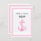 Nauwe roze anker omhuld 2V RSVP (Voorkant / Achterkant)