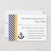 Nauwe RSVP-responskaarten voor anker RSVP Kaartje (Achterkant)