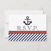 Nauwe RSVP-responskaarten voor anker RSVP Kaartje (Voorkant)