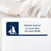 Nauwe Sailboat Return Address Label (Insitu)