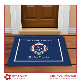 Nauwe welkomstboorden voor levensreddende anker deurmat