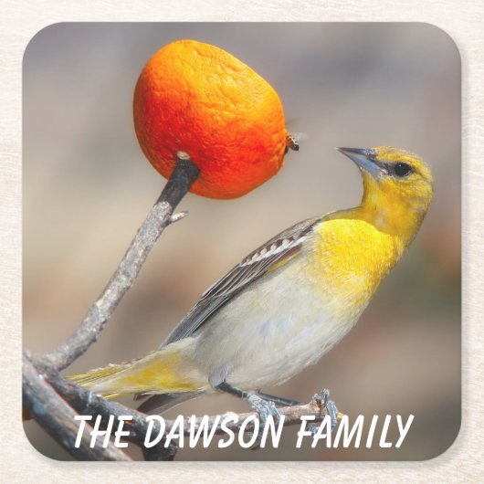 Nauwe Wild Bird Kartonnen Onderzetters (Voorkant)