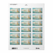 Nauwe zeilboot Voeg Jouw naam terug Adres Etiket (Full Sheet)