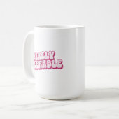 "Nauwelijks draaglijk" roze Jane Austen geïnspiree Koffiemok (Voorkant links)