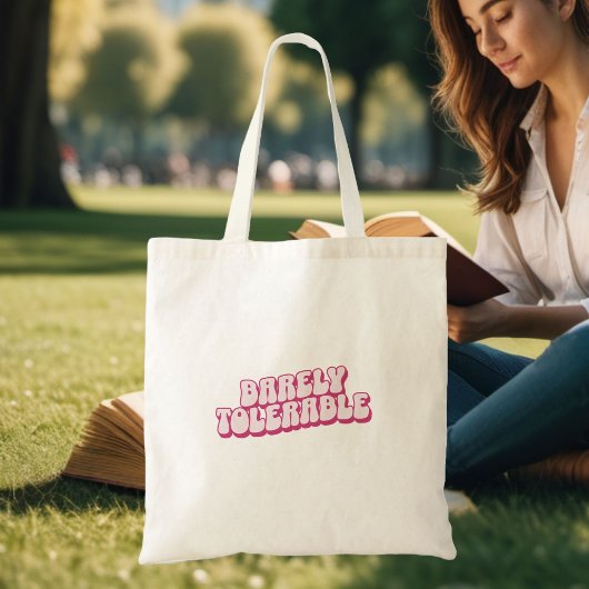 "Nauwelijks draaglijk" roze Jane Austen geïnspiree Tote Bag