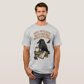 Nauwelijks functionele kraai: intelligent, instabi t-shirt (Voorkant volledig)