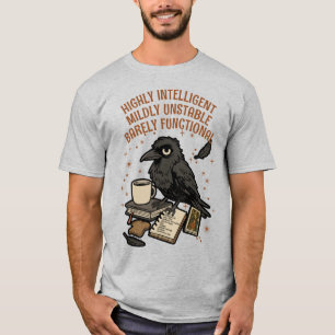 Nauwelijks functionele kraai: intelligent, instabi t-shirt
