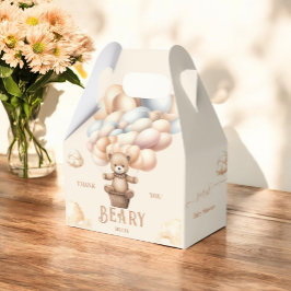 Nauwelijks wachten genderneutrale teddyberen ballo bedankdoosjes