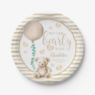 Nauwelijks wachten Neutraal Baby shower Papier Bor Papieren Bordje
