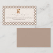 Nauwelijks wachten Neutraal Eenvoudig Baby shower Informatiekaartje (Voorkant / Achterkant)