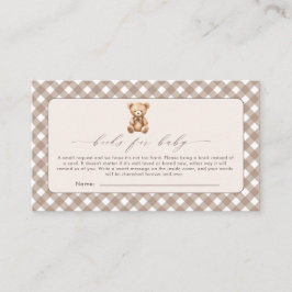 Nauwelijks wachten Neutraal Eenvoudig Baby shower Informatiekaartje