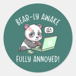 Nauwelijks Wakker Volledig Geërgerd - Panda Kantoo Ronde Sticker