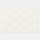 Nauwelijks zijn er moderne crème linten bogen inpakpapier vel (Voorkant 3)