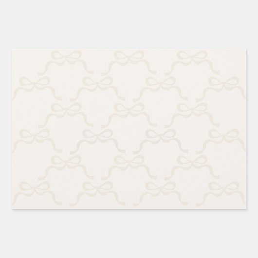 Nauwelijks zijn er moderne crème linten bogen inpakpapier vel (Voorkant)