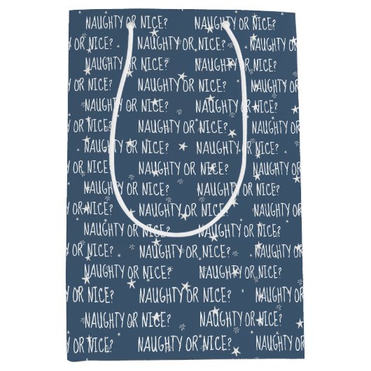 NAUWHTS OF NICE-tekst op sterren Medium Cadeauzakje (Voorkant)