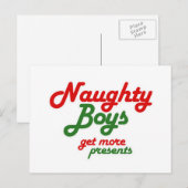 NAUWHTY BOYS KRIJGEN MEER CADEAUS -.png Briefkaart (Voorkant / Achterkant)