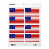 Nauwkeurig Amerikaans vlaglabel Etiket (Full Sheet)