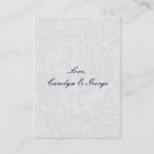 Nauwkeurig geel FAUX-lintruitensemmer bruiloft Visitekaartje (Achterkant)