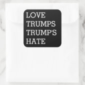Nauwkeurig, liefde Trumps hebben Vierkante Sticker (Tas)