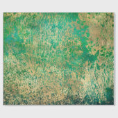 Nauwkeurige Gold Splatter op groen Cadeaupapier (Vlak)