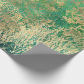 Nauwkeurige Gold Splatter op groen Cadeaupapier (Hoek)