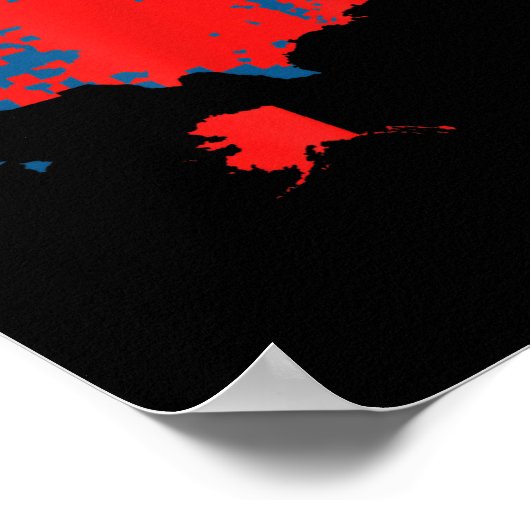 Nauwkeurige kaart van de verkiezingsuitslag van 20 poster (Hoek)