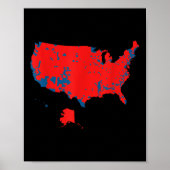 Nauwkeurige kaart van de verkiezingsuitslag van 20 poster (Voorkant)