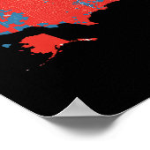 Nauwkeurige kaart van de verkiezingsuitslag van 20 poster (Hoek)