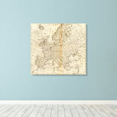 Nauwkeurige kaart van Europa Canvas Afdruk (Insitu (Houten vloer))