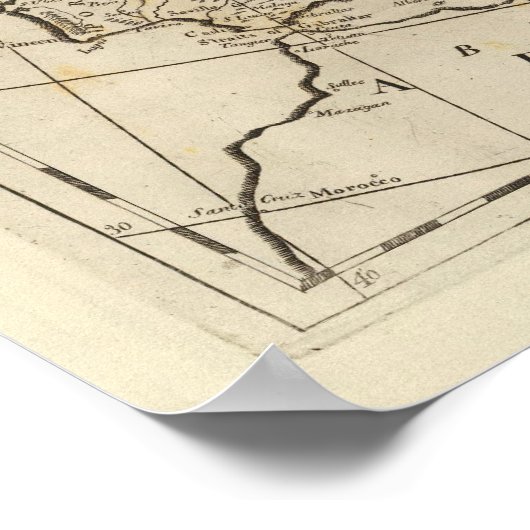 Nauwkeurige kaart van Europa Poster (Hoek)