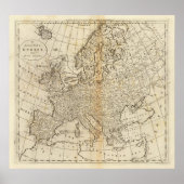 Nauwkeurige kaart van Europa Poster (Voorkant)