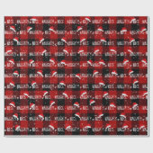 NAUWKEURIGHEID VAN DE Tekst NICE met de Kerstmanne Cadeaupapier (Vlak)