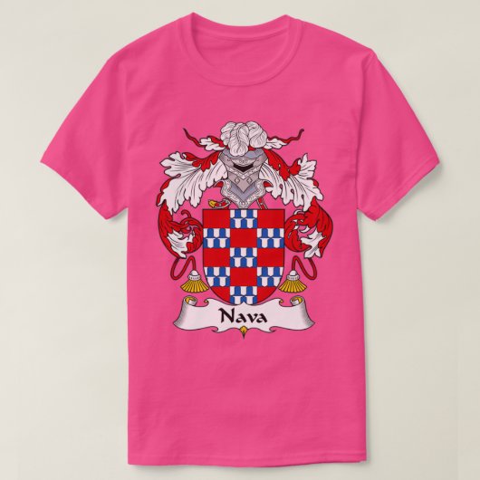 Nava Coat of Arms Family Crest T-shirt (Design voorkant)