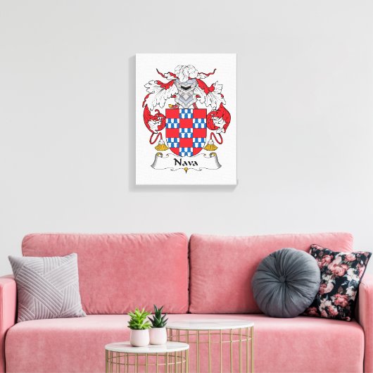 Nava Family Crest Canvas Afdruk (Insitu (Woonkamer))