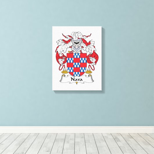 Nava Family Crest Canvas Afdruk (Insitu (Houten vloer))