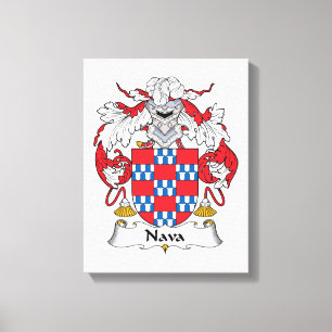 Nava Family Crest Canvas Afdruk