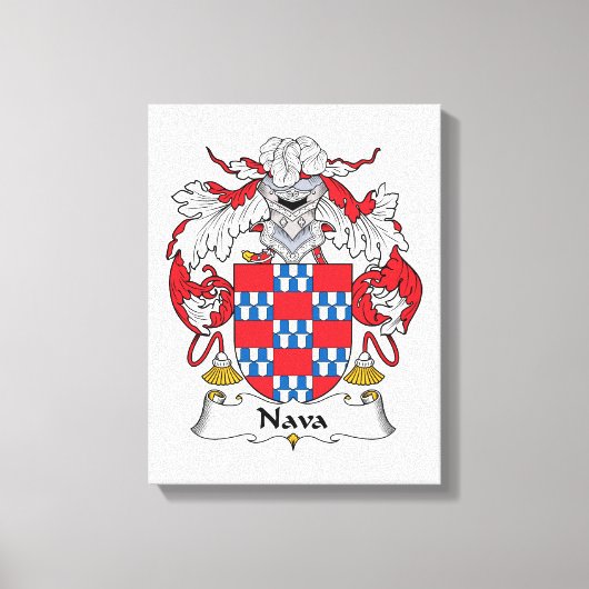 Nava Family Crest Canvas Afdruk (Voorkant)