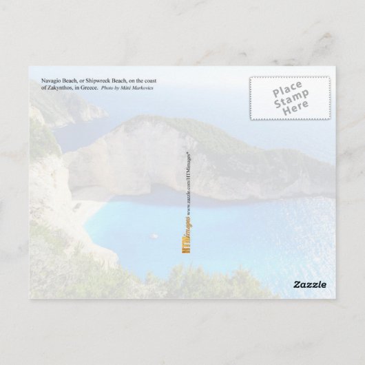 Navagio Beach, Zakynthos, Griekenland Briefkaart (Achterkant)