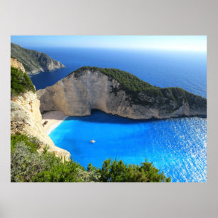 Navagio Beach, Zakynthos, Griekenland Poster