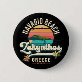 Navagio Beach, Zakynthos, Griekenland Ronde Button 5,7 Cm