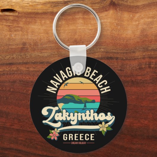 Navagio Beach, Zakynthos, Griekenland Sleutelhanger (Voorkant)